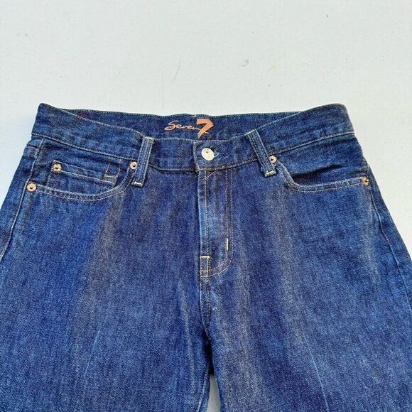 Seven 7 Denim Jeans Women Boot Cut Blue 100% Cotton Size 32 (Tag 29) - Picture 2 of 13